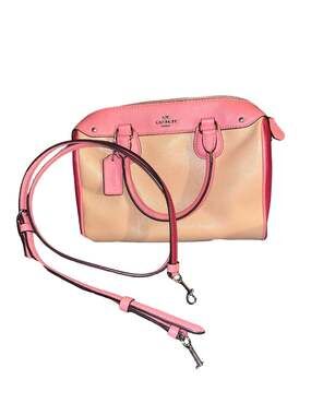 Coach Mini Bennett Colorblock Leather Satchel in Pink Multi